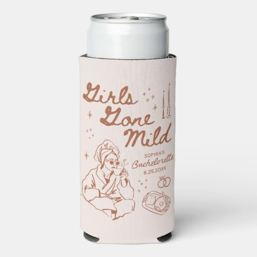Girls Gone Mild Bachelorette Slim Can Cooler Selters Dosenkühler (Seltzer Rückseite)