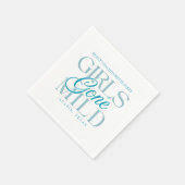 Girls Gone Mild Blue Bachelorette Serviette (Ecke)