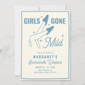 Girls Gone Mild Blue Wellness-Center Bachelorette  Einladung (Vorderseite)