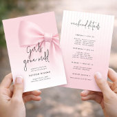 Girls Gone Mild Bow Bachelorette Weekend Itineray Einladung