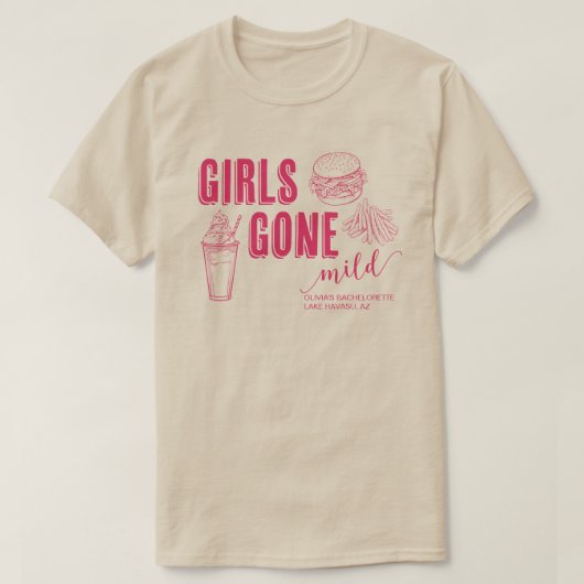 Girls Gone Mild Bridesmaid Bach T-Shirt (Design vorne)