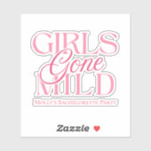 Girls Gone Mild - Custom Bachelorette Design Aufkleber (Blatt)
