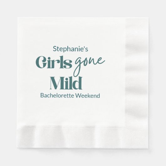 Girls Gone Mild Elegant Bachelorette Beach Weekend Serviette (Vorderseite)