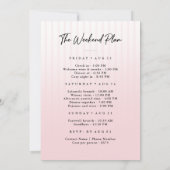 Girls Gone Mild Elegant Bow Bachelorette Weekend Einladung (Rückseite)