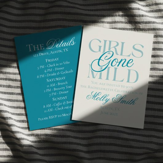 Girls Gone Mild - Funny Chill Bachelorette Design Einladung