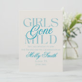 Girls Gone Mild - Funny Chill Bachelorette Design Einladung (Stehend Vorderseite)