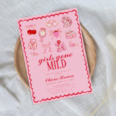 Girls Gone Mild Hand Drawing Brautparty Einladung