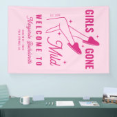 Girls Gone Mild Hand Drawn Bachelorette Willkommen Banner (Messe)