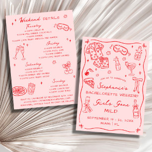 Girls Gone Mild Junggesellinnen-Abschied 4-Tage-Pr Einladung