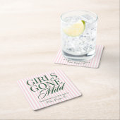 Girls Gone Mild Pajama Wellness-Center Bachelorett Rechteckiger Pappuntersetzer (Vor Ort)