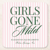 Girls Gone Mild Pajama Wellness-Center Bachelorett Rechteckiger Pappuntersetzer (Vorderseite)