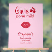 Girls Gone Mild Pink and Cherry Red Bachelorette Acrylschild (Neutral)