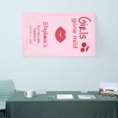Girls Gone Mild Pink and Cherry Red Bachelorette   Banner (Messeveranstaltung)