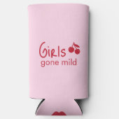Girls Gone Mild Pink and Cherry Red Bachelorette   Selters Dosenkühler (Vorderseite)