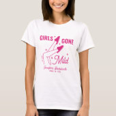 Girls Gone Mild Pink Illustration Bachelorette T-Shirt (Vorderseite)
