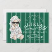 Girls Gone Mild Spa Bear Bachelorette Einladung (Vorderseite)