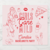 Girls Gone Mild Spa Pajama Bachelorette Party Schaumweinetikett (Einzelnes Label)