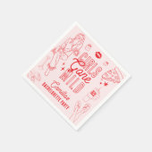 Girls Gone Mild Spa Pajama Bachelorette Party Serviette (Ecke)