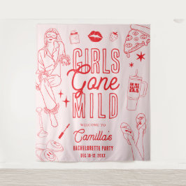 Girls Gone Mild Spa Pajama Bachelorette Party Wandteppich