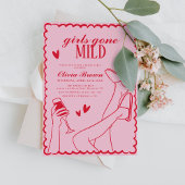 Girls Gone Mild Wavy Scribble Brautparty Einladung