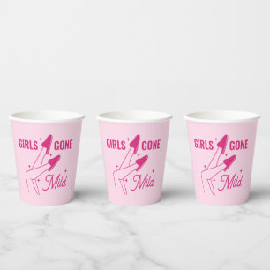 Girls Gone Milde Pink Sleepover Bachelorette Pappbecher