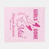 Girls Gone Milde Pink Sleepover Junggeselinnen-Abs Fleecedecke (Vorderseite (Horizontal))