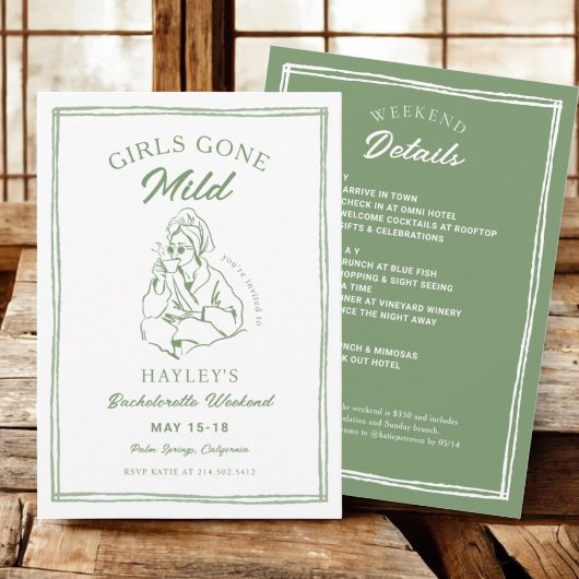 Girls Gone Milde Wellness-Center Junggeselinnen-Ab Einladung