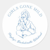 Girls Gone Milde Wellness-Center Junggeselinnen-Ab Runder Aufkleber (Vorderseite)