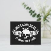 Girl's Gone Road Postkarte (Stehend Vorderseite)
