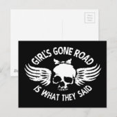 Girl's Gone Road Postkarte (Vorne/Hinten)