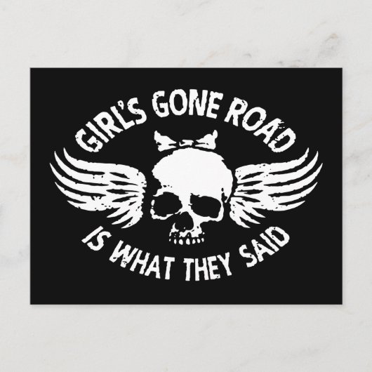 Girl's Gone Road Postkarte (Vorderseite)