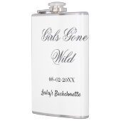 Girls Gone wild Bachelorette party name date bride Flachmann (Links)