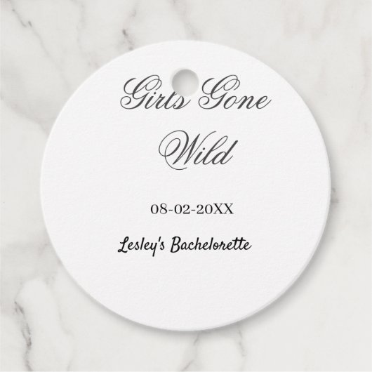 Girls Gone wild Bachelorette party name date bride Geschenkanhänger (Vorderseite)
