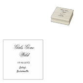 Girls Gone wild Bachelorette party name date bride Gummistempel (Stempel)