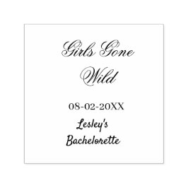 Girls Gone wild Bachelorette party name date bride Permastempel