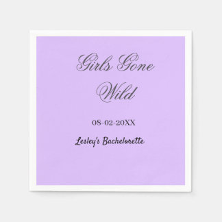 Girls Gone wild Bachelorette party name date bride Serviette