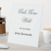 Girls Gone wild Bachelorette party name date bride Sockelschild (In Situ)