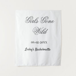 Girls Gone wild Bachelorette party name date bride Wandteppich