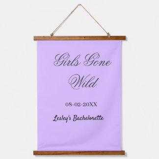 Girls Gone wild Bachelorette party name date bride Wandteppich Mit Holzrahmen