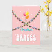 Girls Goodbye Braces Hallo Lächelnarben aus Karte (Gelbe Blume)