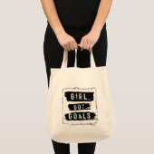 Girls Got Goals Motivational Tote Bag Tragetasche (Vorderseite (Produkt))