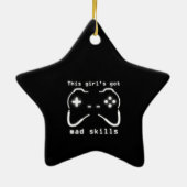 Girls Got Mad Skills Video Game Controller Cerami Keramik Ornament (Hinten)