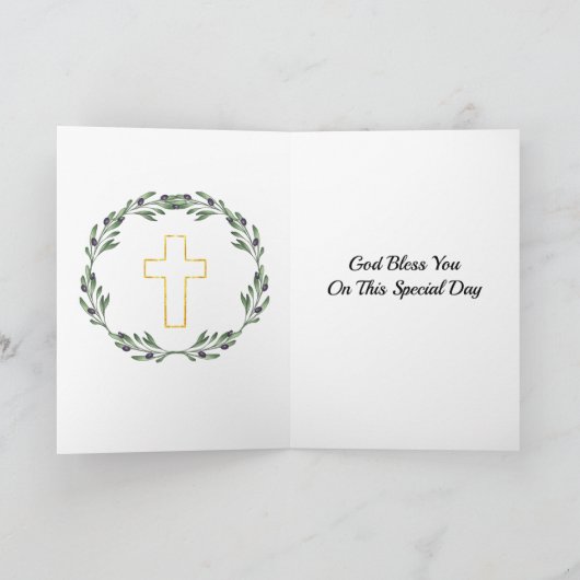 Girls Grandtochter-Bestätigungskarte Feiertagskarte (Innenseite)