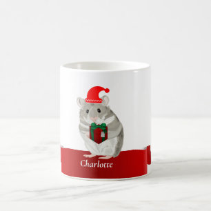 Girls Gray Hamster Weihnachten Kaffeetasse