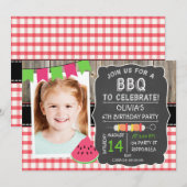 Girls GRILLEN Foto Geburtstagsparty Einladung (Vorne/Hinten)