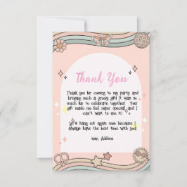Girl's Groovy Danke-Card Dankeskarte