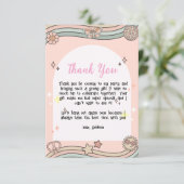 Girl's Groovy Danke-Card Dankeskarte (Stehend Vorderseite)