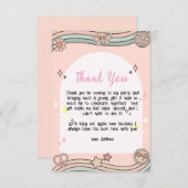 Girl's Groovy Danke-Card Dankeskarte (Vorne/Hinten)