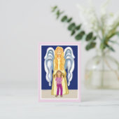 Girl's Guardian Angel Gebetskarte Visitenkarte (Stehend Vorderseite)