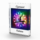 Girls Gymnast Balance Beam Personalisiert Fotoblock (Rechts)